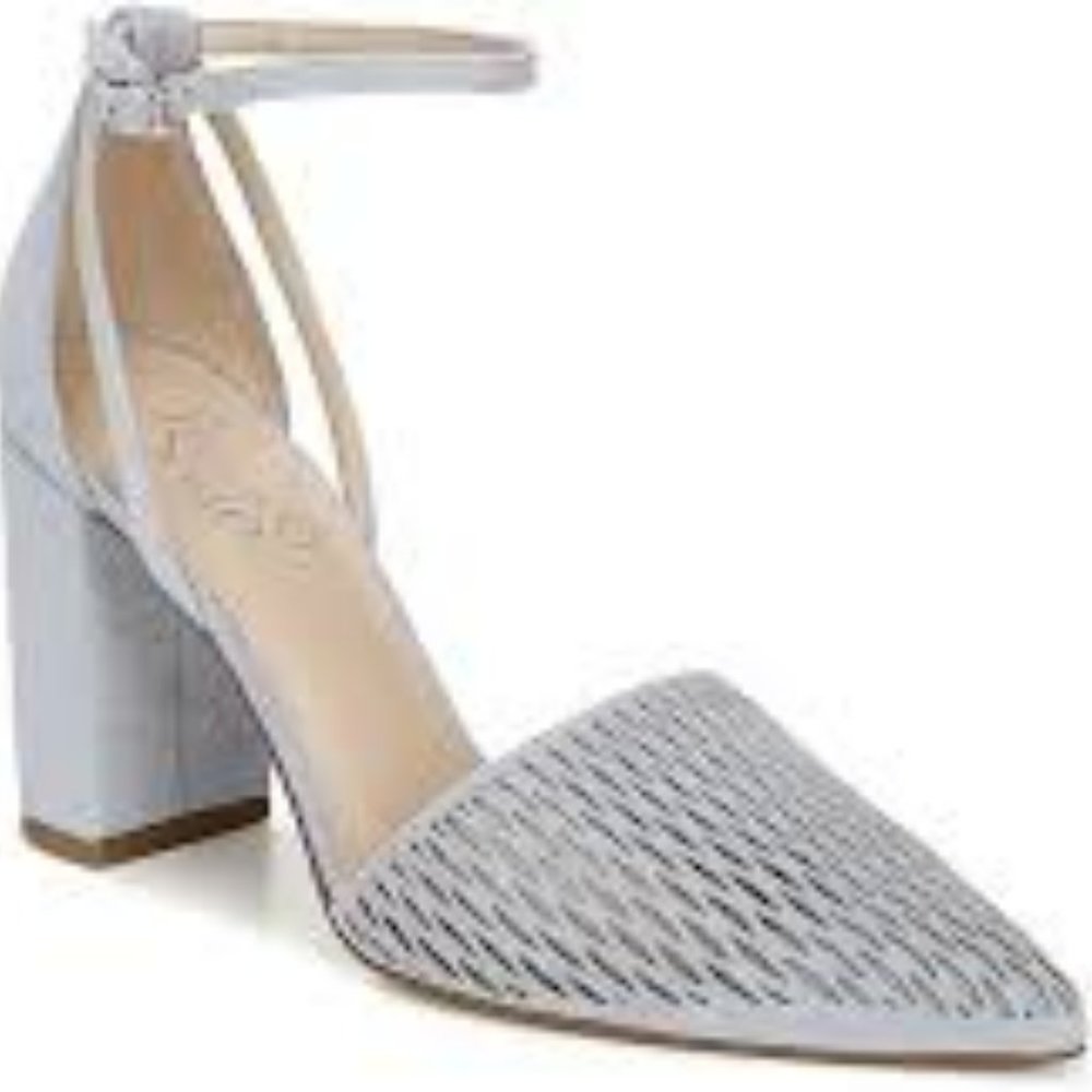 Franco Sarto Perry 2 Block Heel Pump Light Blue